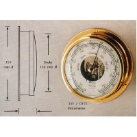 HANSEATIC, P/N: 155/0111 BAROMETER, brass, 5" dial