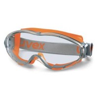 UVEX, 9302-805 ULTRASONIC GOGGLES, ORANGE/GREY, PC CLEAR