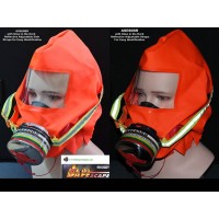 ASE30BR Chem-Bio-Gas-Smoke-Fire Escape Hood (30 minute) with Glow in the Dark Adjustable side straps - Soft Case