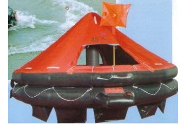 IMPA 330105 LIFERAFT INFLATABLE FOR 25MEN, THROW-OVER TYPE HAINING HNF-A25 RAFT, SOLAS A, EC/MED