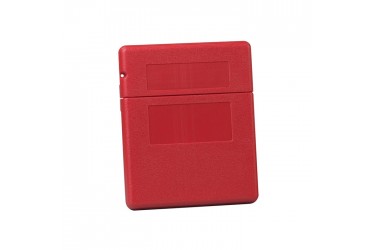 JUSTRITE Document Storage Box For SDS, Medium-Sized, Lockable Flip-Top, Single Pack, Plastic, Red - S23303