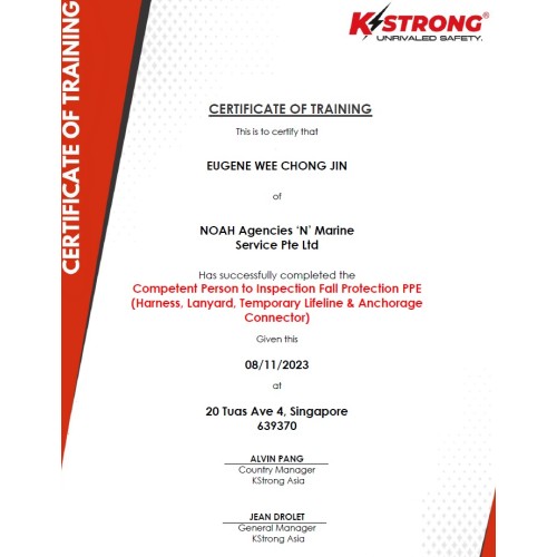 SERVICE - inspection fall protection equipment - KSTRONG