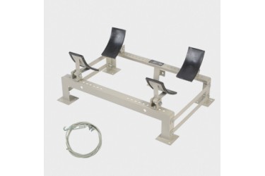 RS, LIFERAFT CRADLE, THROWOVERBOARD, STEEL,  FOR 1 RAFT, WHITE POWDER COATED 