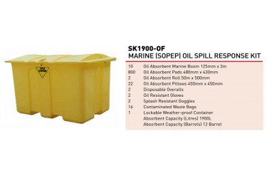 SPILL STATION, SOPEP 12 BARREL OIL / FUEL MARINE SPILL KIT