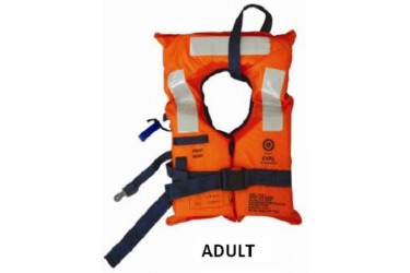 EVAL 2010-3 FOAM LIFEJACKET SOLAS 2010,ADULT WITH WHISTLE