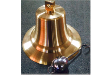 RS, 12" (300MM) BELL, BRASS C/W STRIKER, CCS APPROVED
