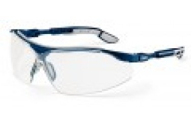 UVEX, 9160-285 I-VO SPECTACLE, BLUE/GREY, LENS: PC CLEAR
