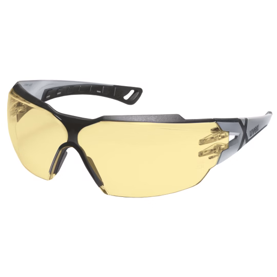 UVEX, 9198-015 PHEOS CX2, PC AMBER LENS, SILVER/BLACK UVEX, 9198-015 PHEOS CX2, PC AMBER LENS, SILVER/BLACK