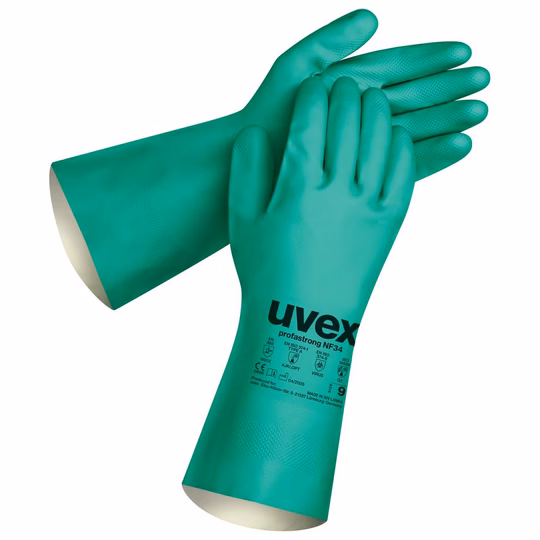 UVEX, CHEMICAL GLOVE, PROFASTRONG NF34, 33 CM SIZE 9, 6071909