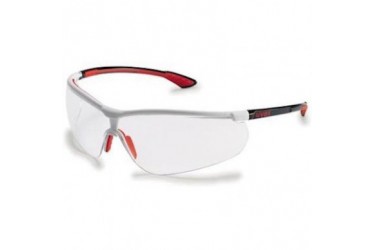 UVEX, 9193-216 SPORTSTYLE, BLACK/WHITE/RED, LENS: CLEAR